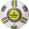 Мяч футб. TORRES BM 300, F323654, р.4, 32 пан.,ТПУ,2 подкл. слой, маш. сш., бело-серо-желтый